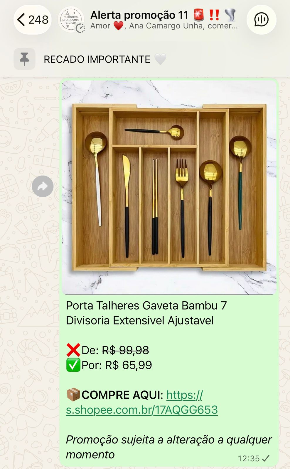 Porta talheres extensível com descontão