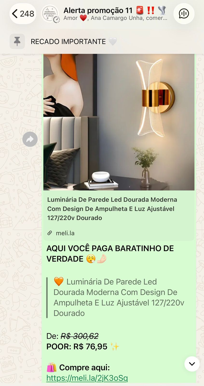 Luminária moderna baratinha de verdade